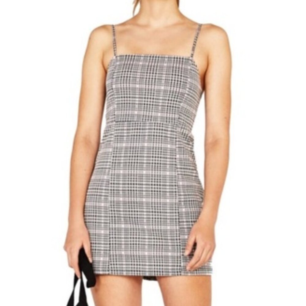 Bershka Plaid Gingham Mini Dress